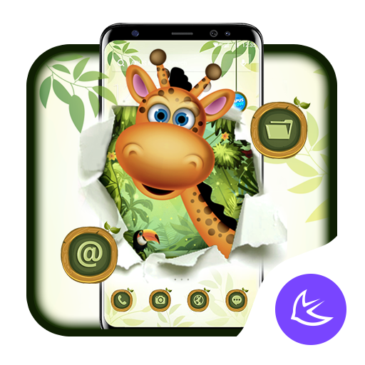 Cute Giraffe APUS Launcher theme icon