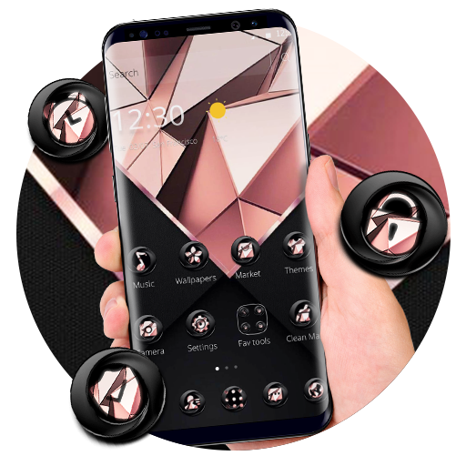 Rose Gold Business Black Theme icon