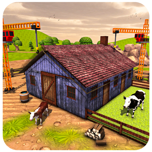 Village Cattle House Construction: Farm Builder icon
