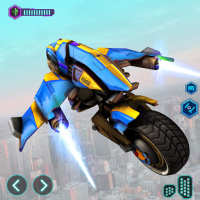 Flying Robot Bike Hero Games: Robot Fighting Game