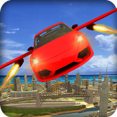 Flying Car Racing Shooting War icon