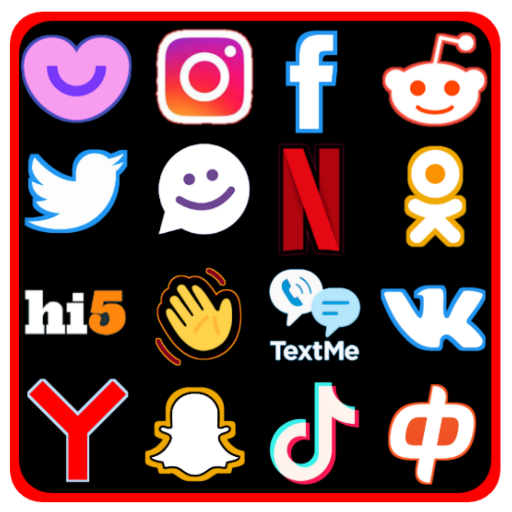 All Social Media &amp; Social Networks Apps- Worldwide icon
