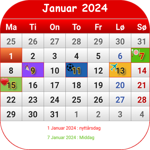 ikon Norsk Kalender 2024
