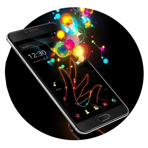 Dark Neon Dream Love Gesture Theme icon
