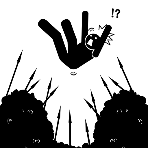 Stick Rescue: One line drawing icon