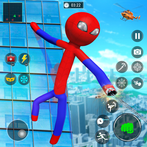 Spider Fly Stickman Rope Hero icon