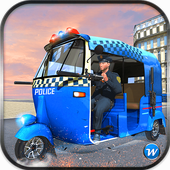 Police Tuk Tuk Auto Rickshaw icon