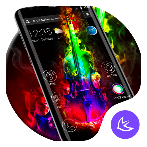 Colorful Guitar Music theme icon