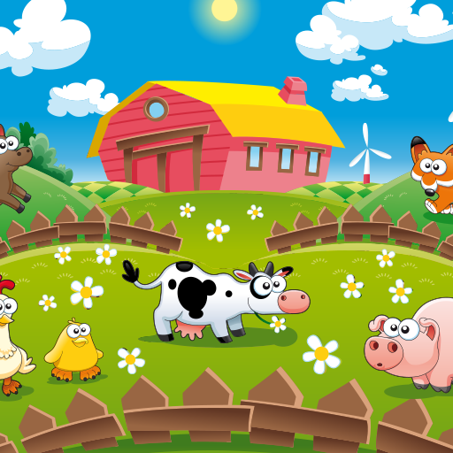 Learning &amp; Coloring - farm animals icon