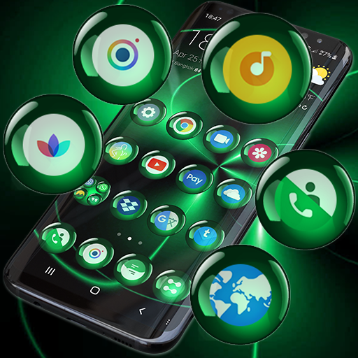 Theme Launcher - Spheres Green icon