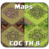 Best Maps COC TH 8 icon