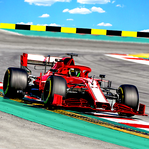 Formula racing car game 3d icon
