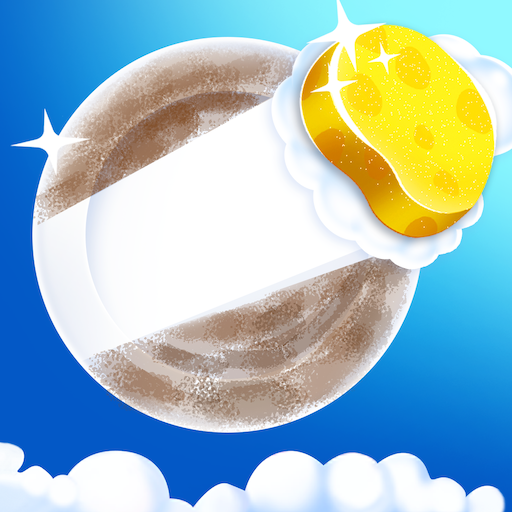 Girl home cleaning game icon