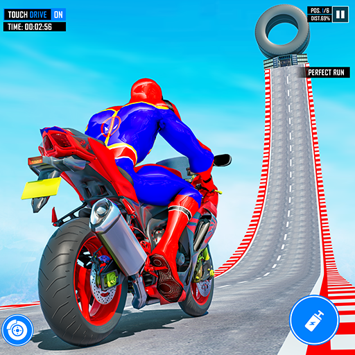 Spider Hero: Bike Mega Ramp icon