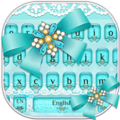 Blue Bow Keyboard Theme أيقونة