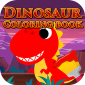 Dinosaur Coloring Book Adult Coloring Book icon