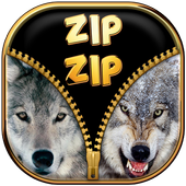Wolf Zipper Screen Prank icon