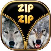 Wolf Zipper Screen Prank