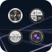 Round Silver Metal icon