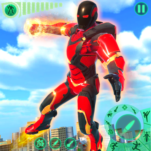 Transform Robot Flying Hero: Fire Hero Robot Games icon