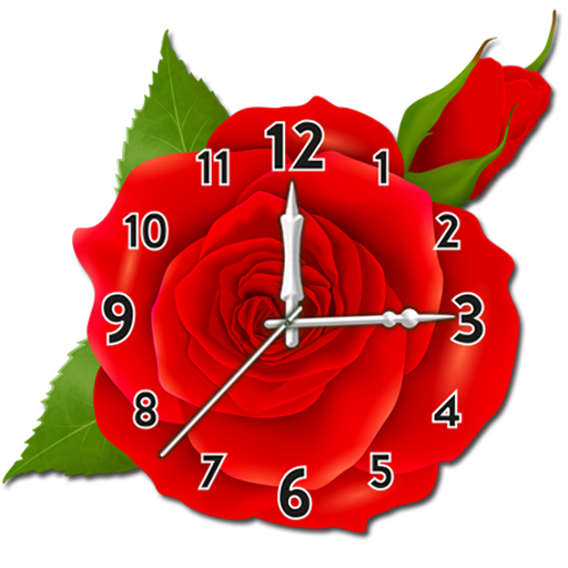 Rose clock live wallpaper free icon
