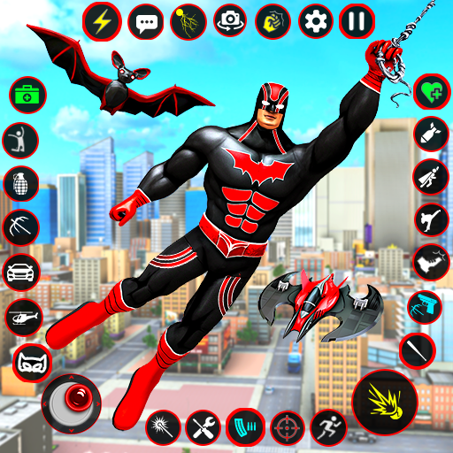 Bat Hero Dark Crime City Game icon