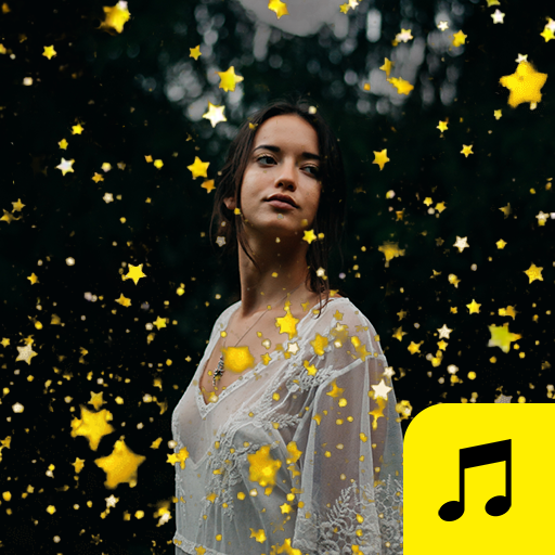 Glitter Photo Effect Video Maker with Music icon