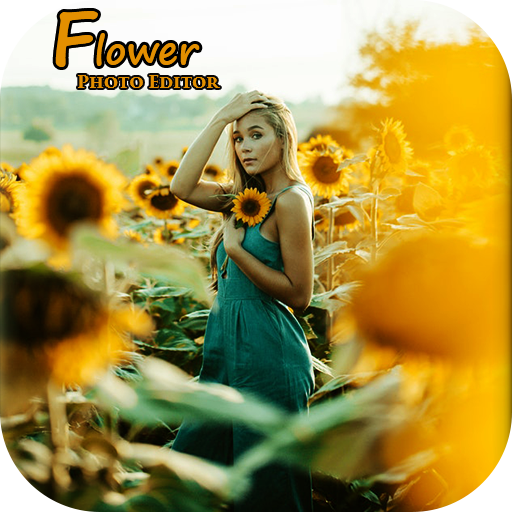 Flower Photo Frame : Cut Paste Editor أيقونة