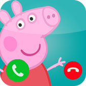 Fake call from pepa prank pig icon