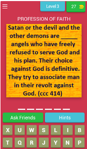 Catechism Quiz (Catholic Word Game) screenshot 3