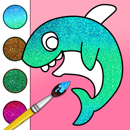 Baby Shark Glitter Coloring Game icon