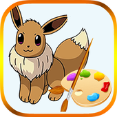 Eevee Evolution Coloring book иконка