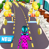 Subway Lady Bug Dash - Adventure Cat Noir Run icon