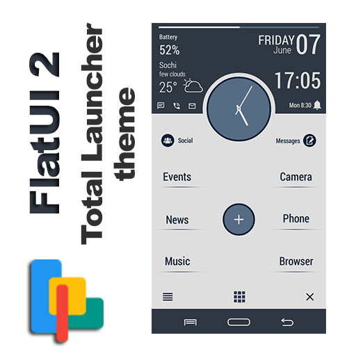 Тема FlatUI 2 для Total Launcher icon