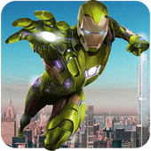 Grand Iron Superhero Flying Robot City Rescue 2018 icon