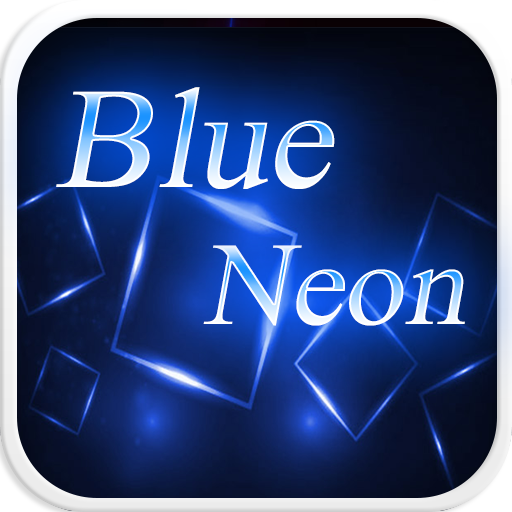 Blue Neon Emoji Keyboard Theme иконка