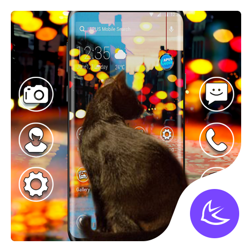 Black Cat APUS Launcher theme icon
