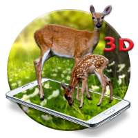 White Deer 3D Live wallpaper