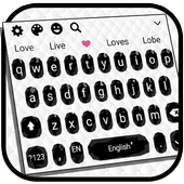 ikon Black and White SMS Keyboard Theme