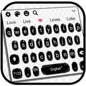 Black and White SMS Keyboard Theme on 9Apps