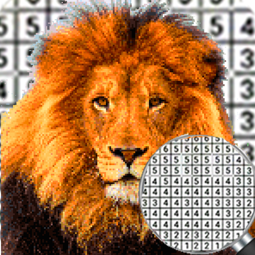 Lion Pixel Art-Animal Coloring By Number icon