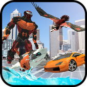Tetra Shark Robot Transform Eagle Car icon