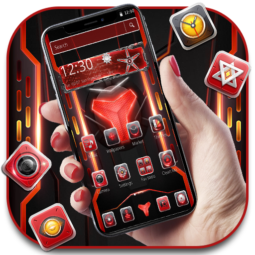 Cool Tech Red Business Theme icon