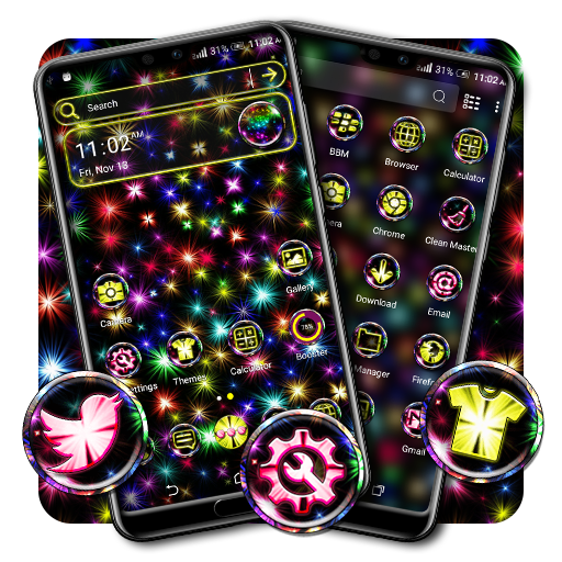 Shine Fireworks Launcher Theme icon