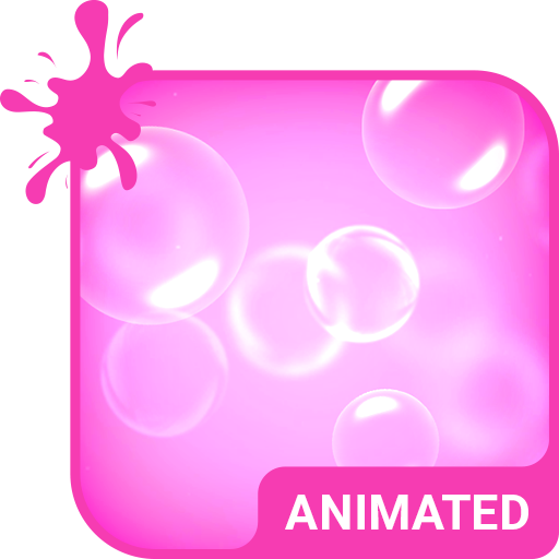 Pink Bubbles Animated Keyboard   Live Wallpaper icon