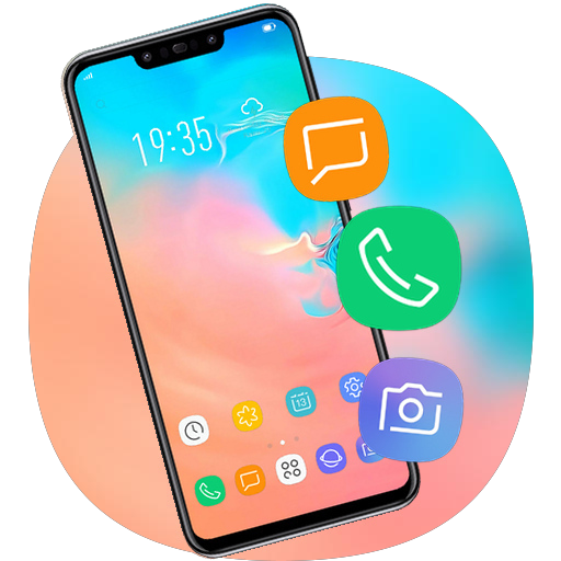Abstract tema Makukulay na sining Galaxy S10 icon