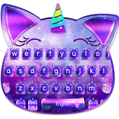 Purple Diamond Cat Keyboard Theme иконка
