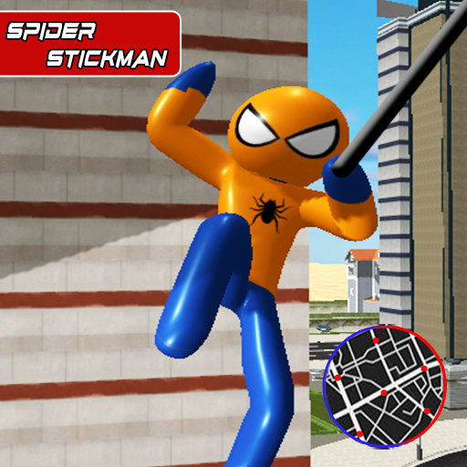 spider stickman rope hero icon