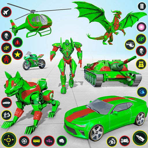 Army Dragon Robot Transform 3D icon
