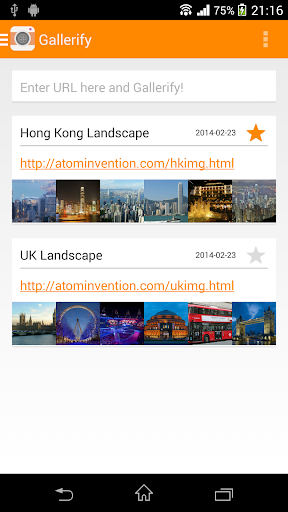 Gallerify (webpage to gallery) screenshot 1